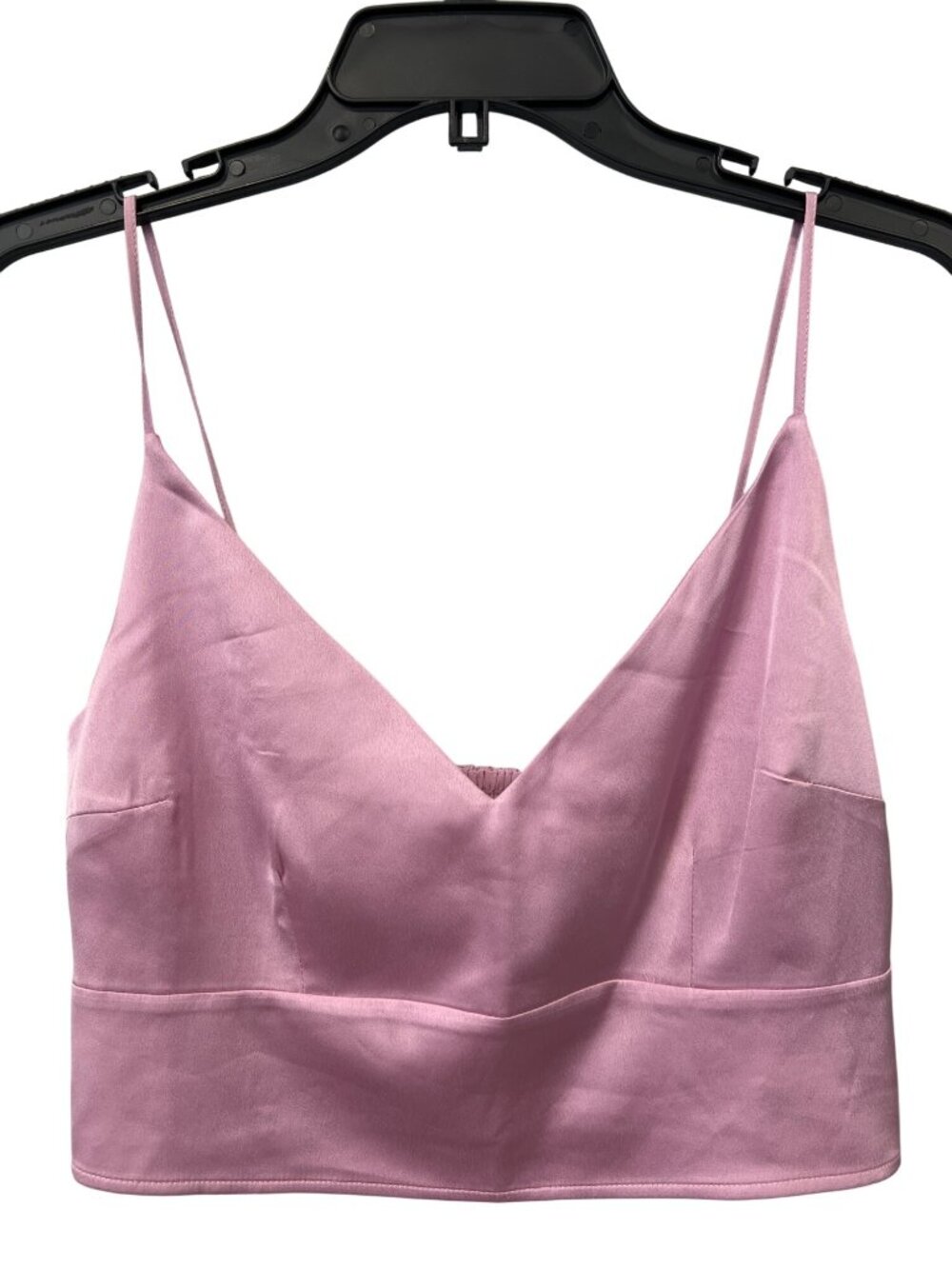 Abercrombie and Fitch Crop Top Medium Smocked Back Satin Camisole Feminine NEW
